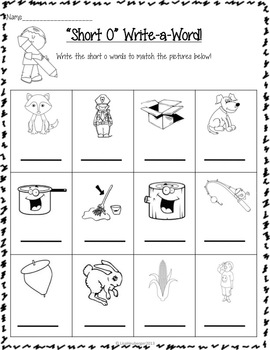 Outstanding "Short O" Activities For Beginning Readers By