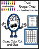 Oval Shape Craft and Counting, Graphing Math Activity for 