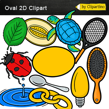 Preview of Oval Shapes Clip Art /2D Shapes Real Life /Objects ClipArt commercial use
