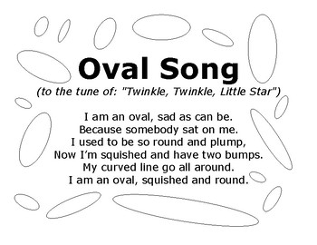 Preview of Oval Song with Outlined Ovals to Color In