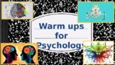 140+ Psychology warm ups, exit tickets, bell ringers