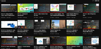 Preview of Over 108 Hours of Free Algebra 2, Calculus III and Linear Algebra Video Lessons