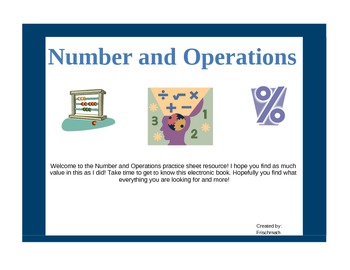 Preview of Number and Operations Practice Sheets - Over 150 Unique Sheets!