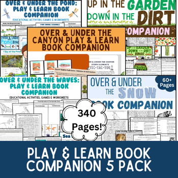 Preview of Over & Under Play & Learn Book Companion 5 Pack Mega Bundle: Multi-Sensory Fun!!