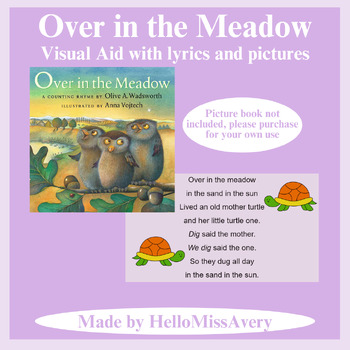 Preview of Over in the Meadow | Visual Aid | Lyrics and Pictures | Books to Sing