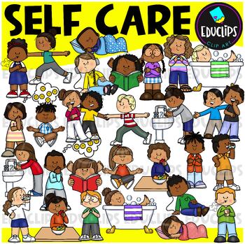 Preview of Self Care Clip Art Set {Educlips Clipart}