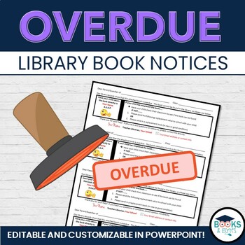 Preview of Overdue Library Book Notices Handout - Editable Templates for PowerPoint