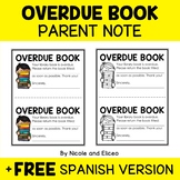 Overdue Library Book Reminder Note + FREE Spanish