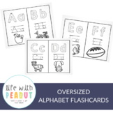 Oversized Alphabet Flashcards, Handwriting, Phonics, Lette