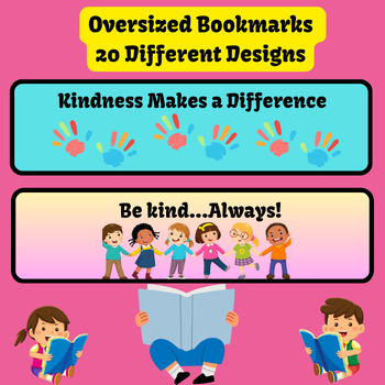 Preview of Oversized Kindness Bookmarks