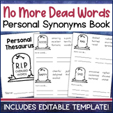 Overused Dead Words Thesaurus Synonyms Personal Word Wall 