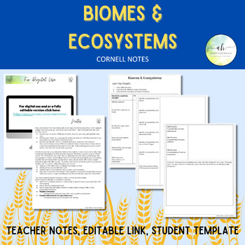 Preview of Overview of Biomes & Ecosystems - Cornell Notes