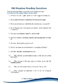 Overview of Old Kingdom Egypt Reading Questions Worksheet