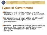 Overview of the Major Forms of Government - Power Point (PPT)