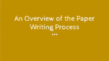 Preview of Overview of the Research Paper Process