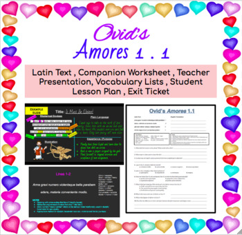 Preview of Ovid's Amores 1.1 Lessons + Materials BUNDLE!