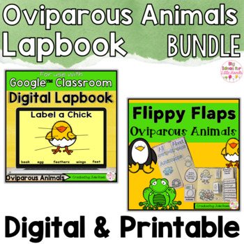 Preview of Oviparous Animals Activities Interactive Notebook Digital and Printable Bundle