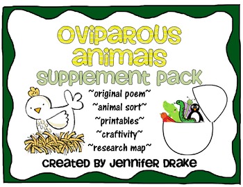Preview of Oviparous Animals Supplement Pack ~Supports CC Non Fiction Standards!~