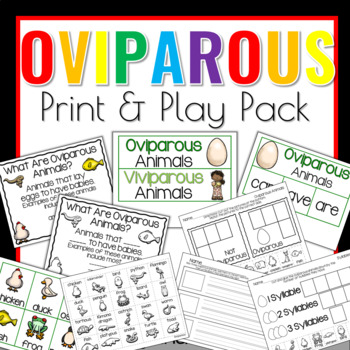 Oviparous Animals (Viviparous Animals) Print & Play Pack | TpT