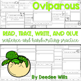 Oviparous Sentence Writing Read, Trace, Glue, and Draw