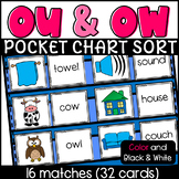 Ow and Ou Pocket Chart Sort Activity Diphthongs