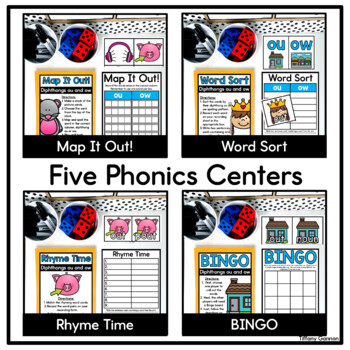 Ow and Ou Word Work Activities by Tiffany Gannon | TpT