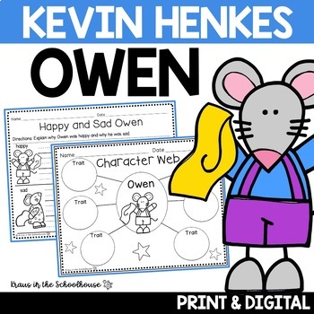 Preview of Owen Activities | Kevin Henkes Book Study