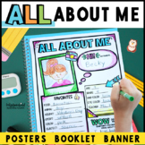 Back to School Activities All About Me Posters and Banner 