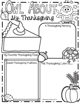 Thanksgiving Activities Poster by Kelly Benefield | TpT