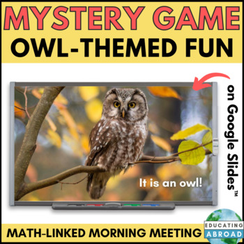 Preview of Owl Activities | Whole Class Morning Meeting Game and Tally Charts