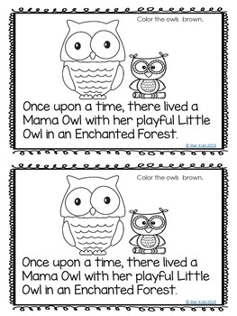 Owl Activities for Kindergarten and First Grade in English and Spanish