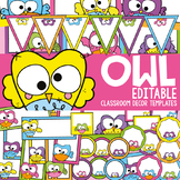 Owl Classroom Decor Templates and Labels