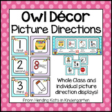 Owl Classroom Decor Visual Directions
