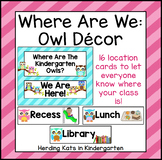Owl Classroom Theme Where Are We Signs