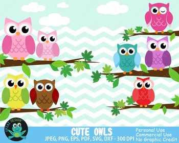 Download Owls Upzaz Digital Clipart By Upzaz Teachers Pay Teachers