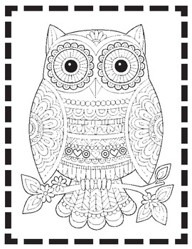 Preview of Owl Coloring Pages