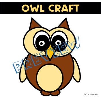 Owl Craft | Fall Craft Activity | Fall Activities by Creative Mind