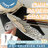 Owl Craft │Fall Craft Activity │Owl Coloring Page │Owl The