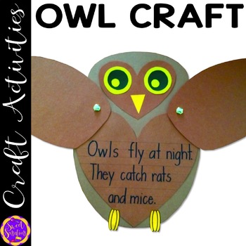 Preview of Owl Craft | Fall Crafts | Forest Crafts | Halloween Bulletin Board