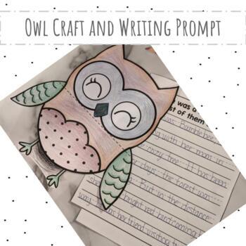 Preview of Owl Craft Writing Prompt