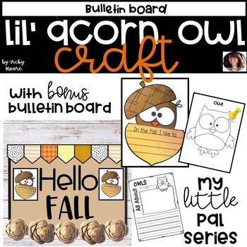 Preview of Owl Craft and Writing Activity | Acorn OWL Fall Art | Fall Craft