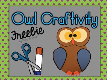 Preview of Owl Craftivity Freebie
