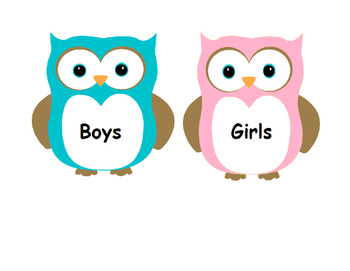 Preview of Owl Design editable customize Hall Pass - Boys Girls Nurse Office Library Other
