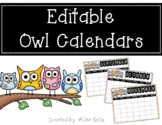 Owl Editable Calendars 2023-2024