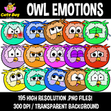 Owl Theme Classroom Decor - Owl Face Emotions Clip Art Set