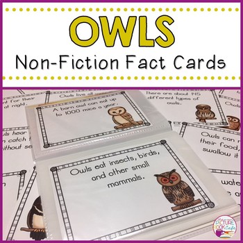Owl Fact Cards by The Picture Book Cafe | Teachers Pay Teachers