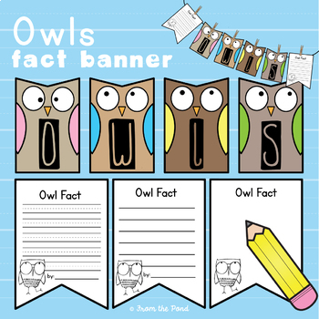Preview of Owl Informational Writing Activity Banner
