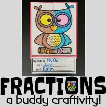 Preview of Owl Fraction Craft Activity