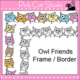 Borders Clip Art - Owl Theme Page Frames