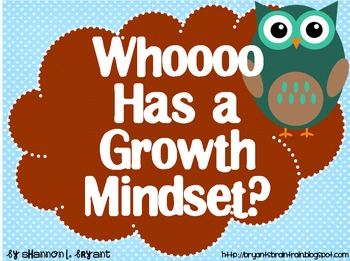 Preview of Owl Growth Mindset Posters (Whoooo Has a Growth Mindset?)